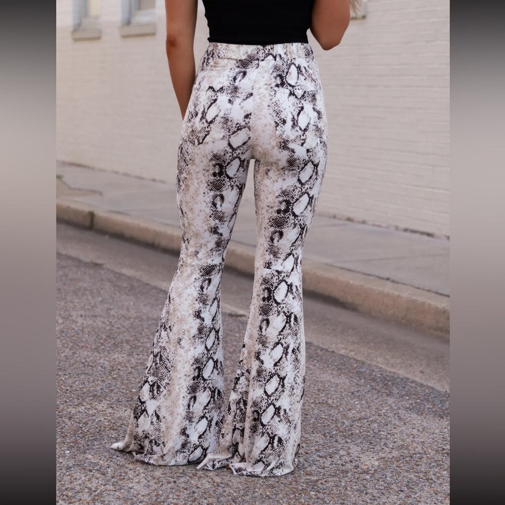Faux Snakeskin bell bottoms